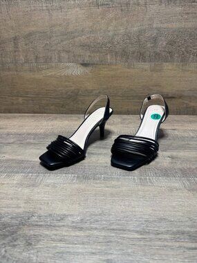 Halston Hong Kong Black Slingback Sandals Women's Size 8